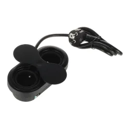 Prise intérieure SWING FRENCH 2 x 230 V / Noir mat