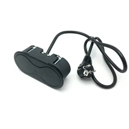 Prise intérieure SWING SCHUKO 2 x 230 V / Noir mat