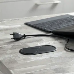 Prise intérieure SWING SCHUKO 2 x 230 V / Noir mat