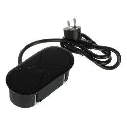 Prise intérieure SWING SCHUKO 2 x 230 V / Noir mat