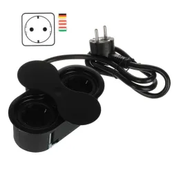 Prise intérieure SWING SCHUKO 2 x 230 V / Noir mat