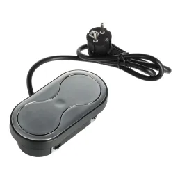Prise encastrable SWING 2 x 230 V SCHUKO / Acier inoxydable