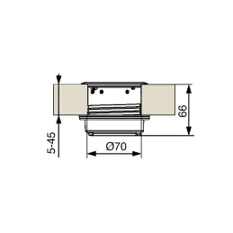 Prise encastrable RING SCHUKO 1 x 230 V + 1 x USB / Noir mat