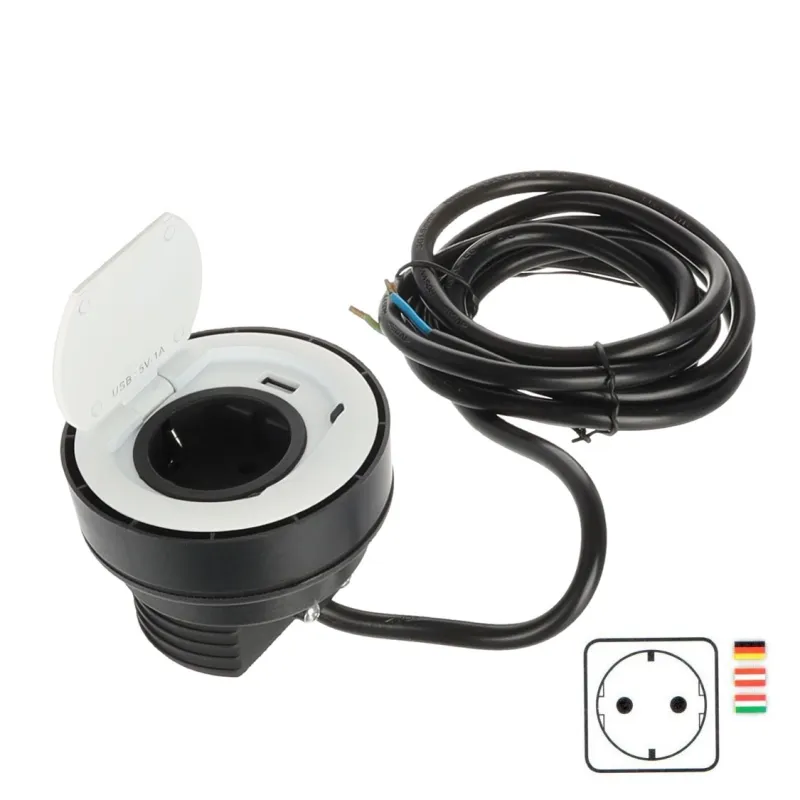 Prise encastrable RING SCHUKO 1 x 230 V + 1 x USB / Blanc mat
