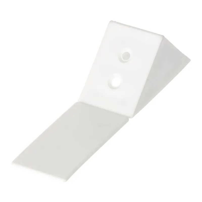 Équerre de raccordement en PVC, grande / blanche