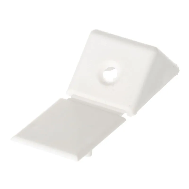 Petite équerre de raccordement en PVC – blanche
