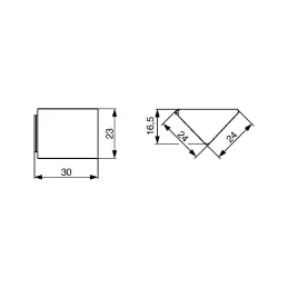 Petite équerre de raccordement en PVC – blanche