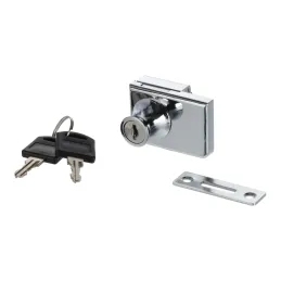 Serrure pour deux vitres DS60Z/19 nickel