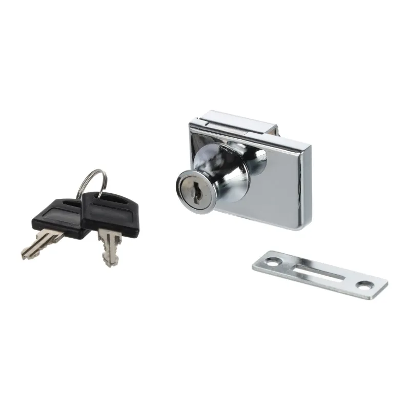 Serrure pour deux vitres DS60Z/19 nickel