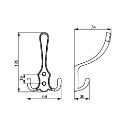 Porte-manteau MIKEL XL / Nickel satiné