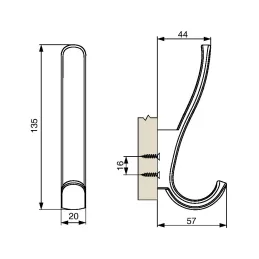 Cintre RIX / Chrome mat‑satiné
