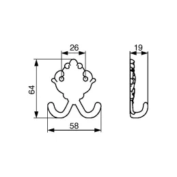 Porte-manteau rustique RITUAL / Laiton vieilli