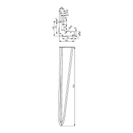 Pied de table HAIRPIN 710 mm / Noir
