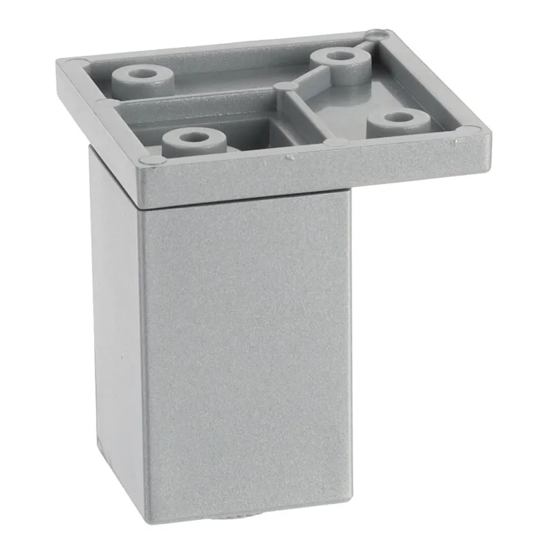 Pied en plastique 33x33 mm / Gris