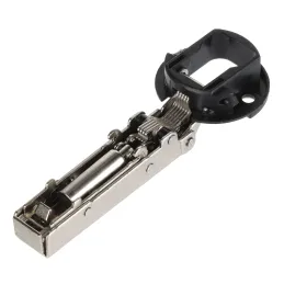Charnière à clipser pour verre CLIP 95° avec embase et cache / Chrome brillant