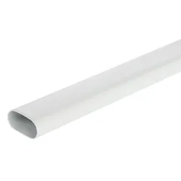 Tringle de penderie ovale / Blanc mat