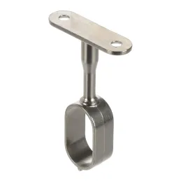 Support central pour tringle de penderie ovale / Chrome
