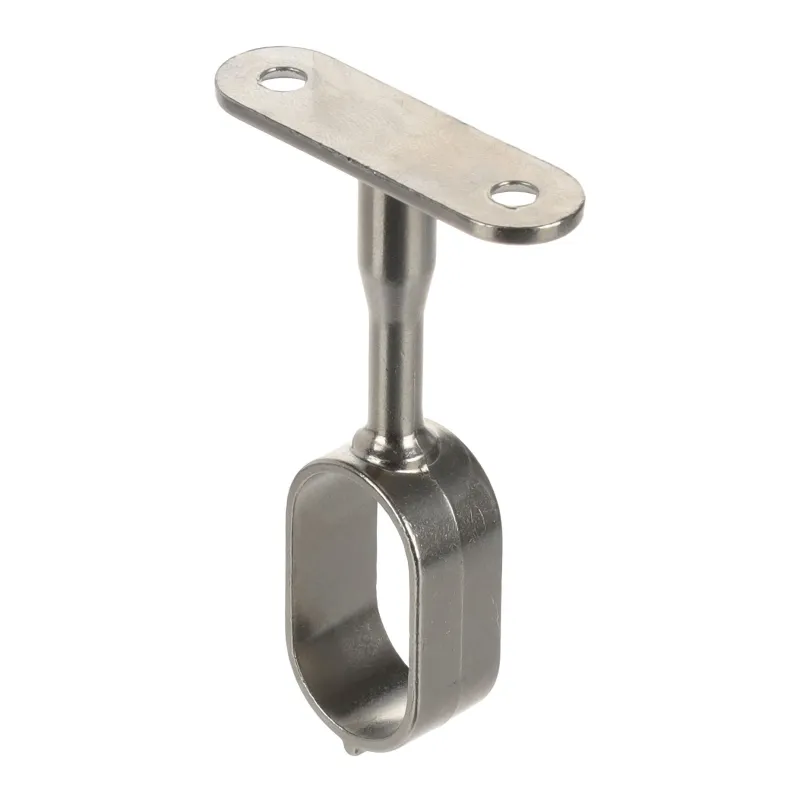 Support central pour tringle de penderie ovale / Chrome