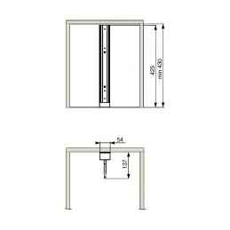 Porte-cintres coulissant avec amortisseur VIBER / Gris foncé