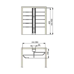 Porte-pantalons coulissant avec amortissement VIBER / Gris foncé