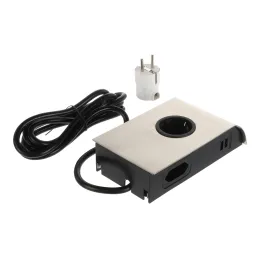 Prise encastrable BORN SCHUKO 2 x 230 V + 2 x USB / Acier inoxydable