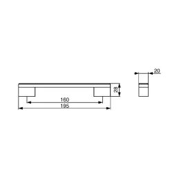 Poignée LUCIANA / Noir mat