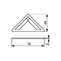Patins triangulaires – blancs, 10 pièces