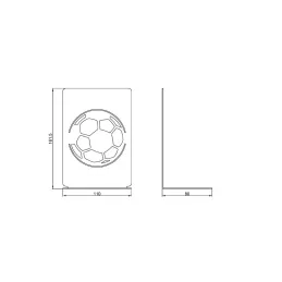 Serre-livres FUTBAL / Noir mat