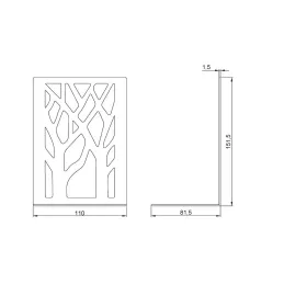 Support pour livres FOREST / Noir mat