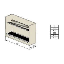 Égouttoir à vaisselle pour meuble haut / Acier inoxydable