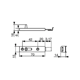 Butée de porte LUSA / Nickel