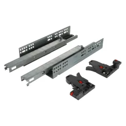 Coulisse à sortie totale invisible LUXON avec amortissement et attaches 3D / 40 kg