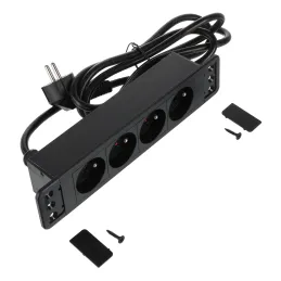 Bloc multiprise encastrable CALON FRENCH 4× 230 V / Noir mat