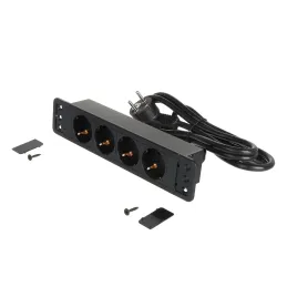 Bloc multiprise encastrable CALON SCHUKO 4× 230 V / Noir mat