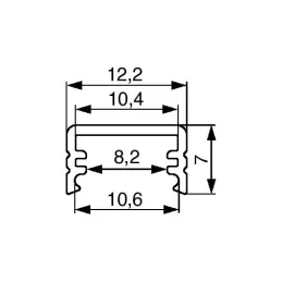 Profilé en aluminium ORPHA pour éclairage LED sans cache / Noir mat