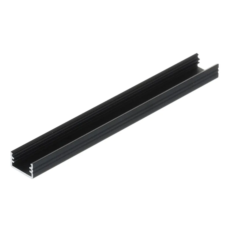 Profilé en aluminium ORPHA pour éclairage LED sans cache / Noir mat
