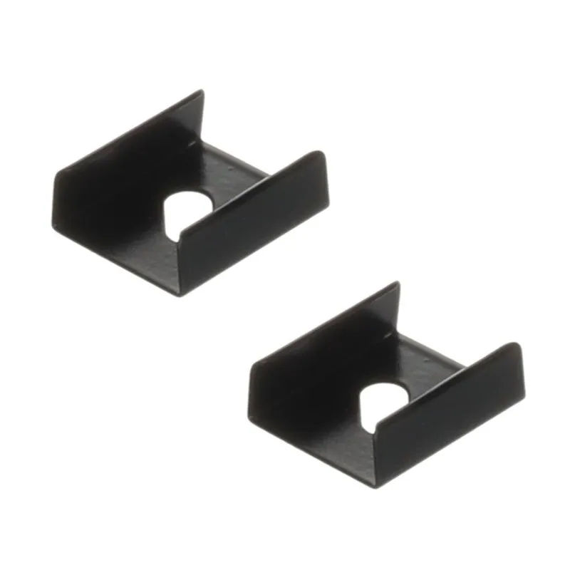 Fixation de profilé pour éclairage LED ORPHA – paire / Noir mat