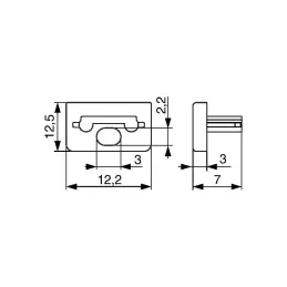 Jeu d’embouts pour profilé d’éclairage LED ORPHA – paire / Gris