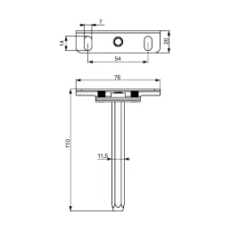 Console invisible 11 x 110 mm