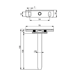 Console cachée 8 x 150 mm