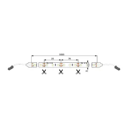Bande LED VIRTUAL IP20, 12 W/m, 120 LED – 5 mètres