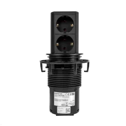 Prise électrique escamotable Elevator 2x230V SCHUKO / Noir mat