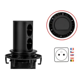 Prise électrique escamotable Elevator 2x230V / Noir mat