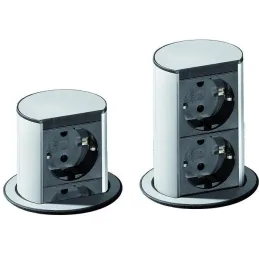 Prise électrique escamotable Elevator 2x230V SCHUKO / Inox
