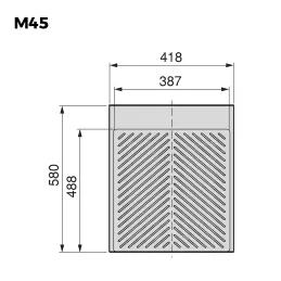 Tapis de protection en plastique pour meuble sous évier SINK / Anthracite