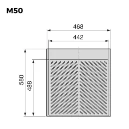 Tapis de protection en plastique pour meuble sous évier SINK / Anthracite