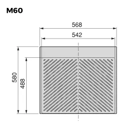 Tapis de protection en plastique pour meuble sous évier SINK / Anthracite