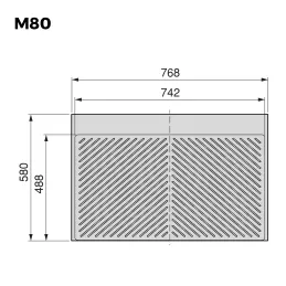 Tapis de protection en plastique pour meuble sous évier SINK / Anthracite