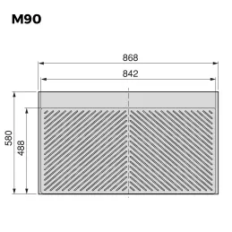 Tapis de protection en plastique pour meuble sous évier SINK / Anthracite