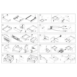 Set de rails pour caisson de cuisine - INTERBOX Premium / Blanc